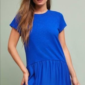 ANTHROPOLOGIE Dolan Blue Tee Shirt Dress Size Sml